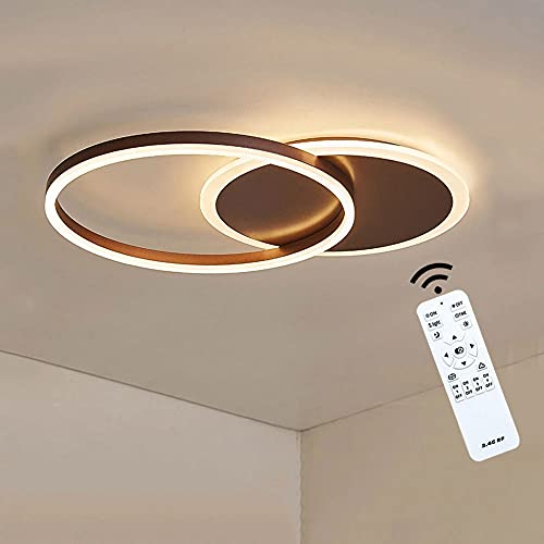 Lichtsse Moderne LED Deckenleuchte, 36W 3060lm Aluminium DeckenLampe, Mit Fernbedienung Dimmbar, Wohnzimmerlampe Moderne LED Deckenleuchten for Esszimmer, Schlafzimmer, Kinderzimmer, L55*W40*H6cm von Lichtsse