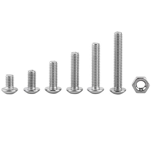 170 Stück M4 Innensechskantschrauben Edelstahl SS304 Innensechskant Halbrundschrauben Schrauben Muttern Sortiment Kit mit Aufbewahrungsbox von LiebeWH