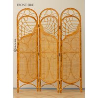 Rattan Raumteiler, Geflechtstrennwand, 3-Fach Boho Deko von LifeOnWall