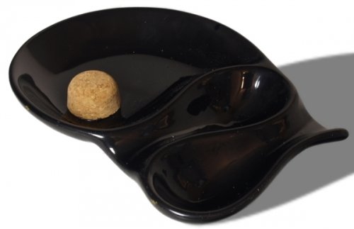 Lifestyle-Ambiente 2er Pfeifenascher Keramik oval schwarz von Lifestyle-Ambiente