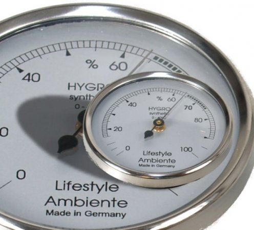 Lifestyle-Ambiente Profi-Haarhygrometer Silber-klein Made in Germany von Lifestyle-Ambiente