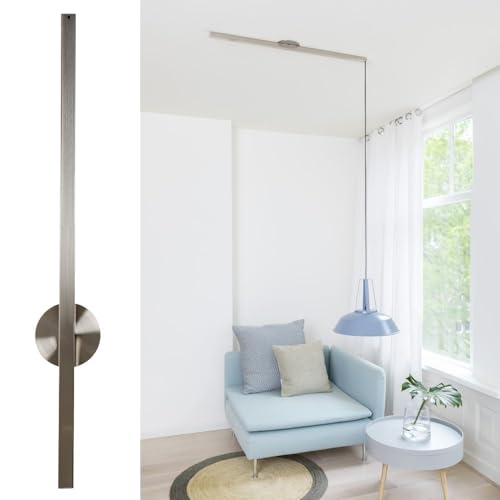 Lightswing® Single Aufhängesystem für eine Hängelampe - Edelstahl 90cm - Müheloses Schieben, Drehen und vorübergehendes Abnehmen der Pendelleuchte - Einfache Installation - Hängelampe Esstisch von Lightswing