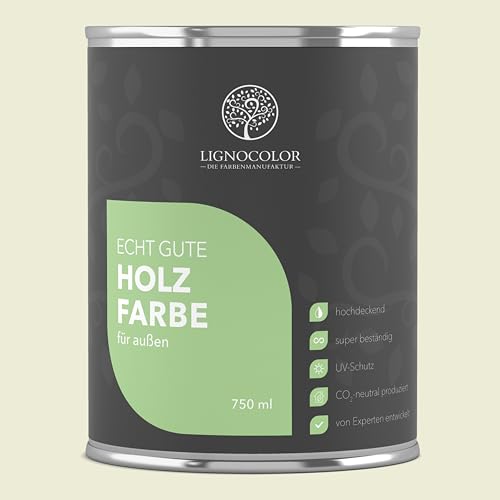 Lignocolor Holzfarbe Außen matt | wetterfeste Farbe für den Außenbereich (Frosty Green matt, 750ml) | hochdeckend & hochbeständig von Lignocolor