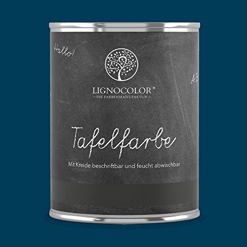 Lignocolor Tafelfarbe Tafellack echter Tafel-Look 750ml (Petrol 03) von Lignocolor