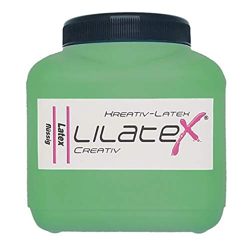 Lilatex 1 Liter farbiges Flüssiglatex/Farblatex/Latexmilch - dünnflüssiges Naturlatex (hellgrün) von Lilatex
