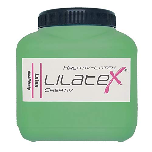 Lilatex 1 Liter hellgrüner dickflüssiger Flüssiglatex/Farblatex/Latexmilch - dickflüssiger Naturlatex (Hellgrün) von Lilatex