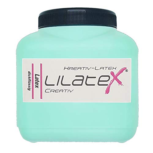 Lilatex 1 Liter mintfarbener dickflüssiger Flüssiglatex/Farblatex/Latexmilch - dickflüssiger Naturlatex (Mint) von Lilatex