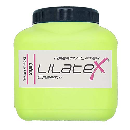 Lilatex 1 Liter farbiges extra-dickflüssiges Flüssiglatex/Farblatex/Latexmilch - extra-Dickes Naturlatex (Lindgrün) von Lilatex