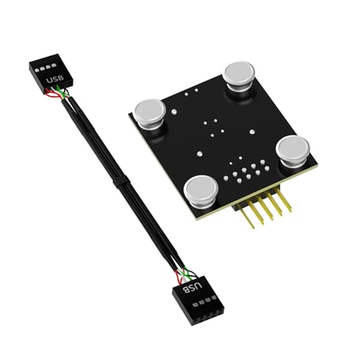 Typ E Auf USB 2.0 9-poliger Mainboard Header Stecker Kabelverlängerungsadapter Mit Magnetischem Pad Doppelte USB 3.1-Frontplattenbuchse USB 3.1-Adapter Typ E Auf USB Adapter Männlicher Adapter von Limtula