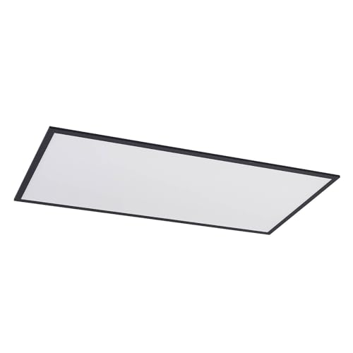 Lindby LED Panel 'Nelios' (Modern) in Schwarz aus Aluminium u.a. für Wohnzimmer & Esszimmer (1 flammig,) - Bürolampe, Deckenlampe, Deckenleuchte, Lampe, Wohnzimmerlampe von Lindby