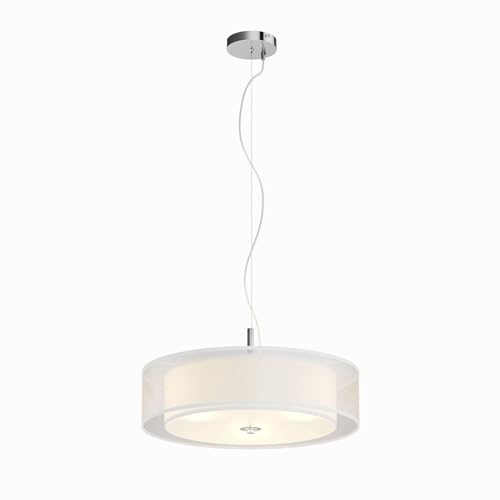 Lindby Pendelleuchte 'Pikka' (Modern) in Weiß aus Metall u.a. für Wohnzimmer & Esszimmer (3 flammig, E27) - Textil Hängeleuchte, Esstischlampe, Hängelampe, Hängeleuchte, Wohnzimmerlampe von Lindby