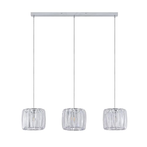 Lindby Pendelleuchte 'Sofia' in Transparent u.a. für Wohnzimmer & Esszimmer (3 flammig, E14) - Deckenlampe, Esstischlampe, Hängelampe, Hängeleuchte, Wohnzimmerlampe von Lindby