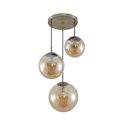 Lindby Pendelleuchte 'Teeja' (Modern) in Creme aus Glas u.a. für Wohnzimmer & Esszimmer (3 flammig, E27) - Hängelampe, Esstischlampe, Hängeleuchte, Wohnzimmerlampe von Lindby