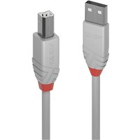 Grau - lindy USB-Kabel usb 2.0 usb-a Stecker, usb-b Stecker 2.00 m 36683 von Grau