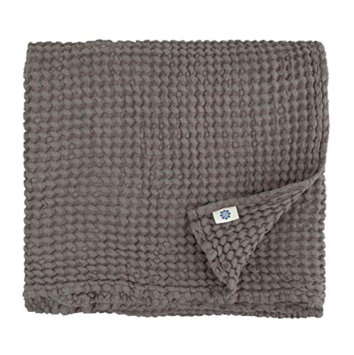 Linen & Cotton Premium-Qualität Waffel Tuch Saunatuch Strandtuch Handtücher Badetücher Duschtücher Gästehandtücher Ezra, 48% Leinen, 52% Baumwolle - 50 x 70cm (Taupe) von Linen & Cotton