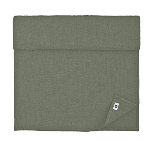 Linen & Cotton Tischläufer Stoff Tischband Tischdeko Hygge 100% Leinen, Grau (40 x 180 cm) Rechteckig Läufer Tisch Esstisch Deko für Home Küche Abendessen Brunch Weihnachten von Linen & Cotton