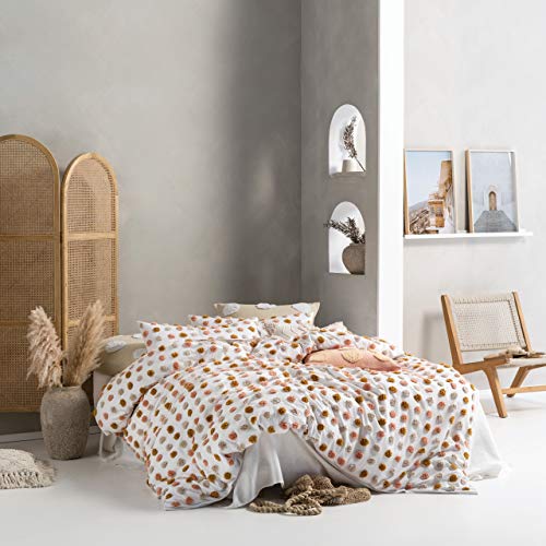 Linen House Haze Bettbezug-Set, rosa/Sandfarben, Kingsize-Bett von Linen House