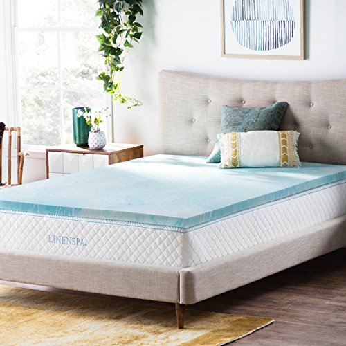 Linenspa Matratzenauflage Gel Swirl Memory Foam Topper, Schaumstoff, Nur Aufsatz, Twin XL von Linenspa