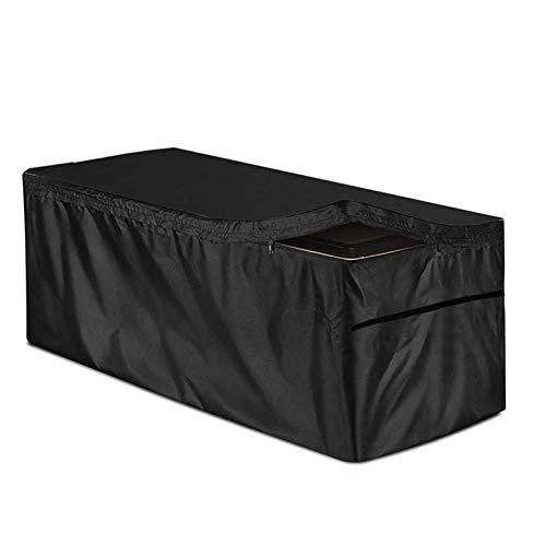 Kissenbox Abdeckung Auflagenbox SchutzhülleTerrassendeck Kasten Abdeckung Mit Reißverschluss Oxford-Gewebe Gartenmöbel Abdeckung, UV-Schutz-Deck-Abdeckung Aufbewahrungsbox 130 x 60 x 71 cm von Linsition