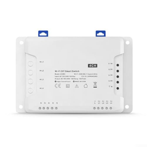 Lioaeust Wifi Smart Switch Modul, Wi-Fi Smart Switch 4-Wege-Schaltermodul 4CH PRO R3/4CH R3 APP-Steuerung für Zuhause, Büro, 74,8 x 54 x 28 mm (für Sonoff 4CH R3) von Lioaeust