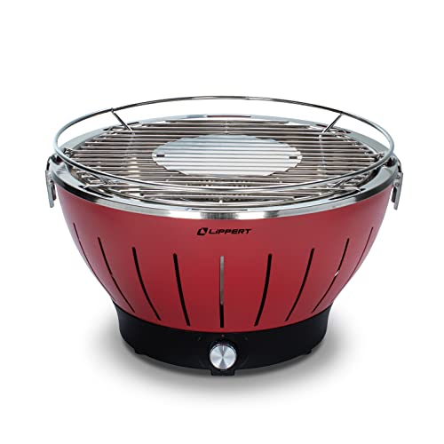 Lippert Odyssey Holzkohlegrill für Camping, tragbar, für den Außenbereich, Rot von Lippert Components