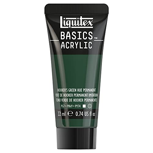 Liquitex 8870462​ Basics Acrylfarbe - Hookers Grün Permanent​, 22ml Tube, lichtecht, wasserfest, zum Malen und Dekorieren von Holz, Metall, Keramik, Kunststoff, Leinwand von Liquitex