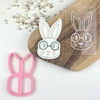 Hase Mit Brille Ostern Ausstechform Und Embosser, Frohe Ostern, Ausstechform, Cookie Stempel, Postbox Ideen von LissieLoves