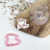 Mini Merry Christmas Style 2 Keksstecher Und Prägung, Weihnachtskeksschneider, Frohe Weihnachten Keksprägung, Postkasten Ideen von LissieLoves