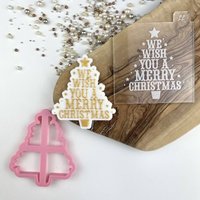 We Wish You A Merry Christmas Cookie Cutter & Embosser, Cutter, Stamp von LissieLoves