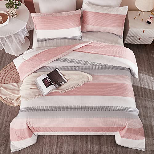 Litanika Pink Twin/Twin XL Tröster-Set für Mädchen – 2-teiliges Blush Twin Extra Lange Größe, leichtes Bettwäsche-Set, Ganzjahres-Daunenalternative Steppdecke Litanika Pink Twin/Twin XL Tröster-Set für Mädchen – 2-teiliges Blush Twin Extra Lange Größe, leichtes Bettwäsche-Set, Ganzjahres-Daunenalternative Steppdecke von Litanika