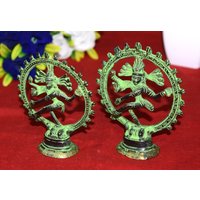 10 cm Tanzende Lord Shiva Statue | Messing Nataraja Skulptur Home Flur Dekorationsartikel von LittletalesCreations