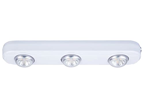 Livarno LED Unterbauleuchte 3 Spots schwenkbar inkl. Batterien Klebepad Weiß von Livarno