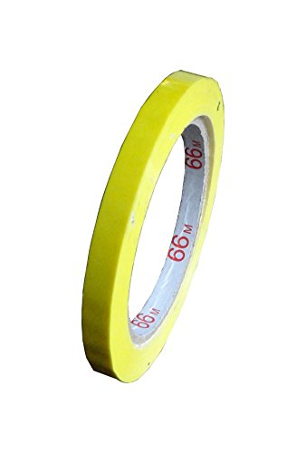 6x PVC Klebeband / 66m x 9mm / leise abrollend / Farbe: gelb von Livepac Office