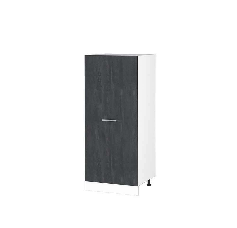 Livinity® Unterschrank Vorratsschrank R-Line 60 cm große Tür Weiß Schwarz Beton von Livinity®