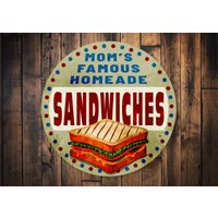 Berühmtes Homeade Sandiches Schild, Sandwich Essen Deko, Küchen Mama Geschenk, Küche Dekor von LiztonSignShop