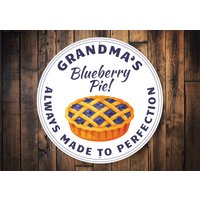 Blaubeerkuchen Schild, Geschenk, Geschenk Für Oma, Deko Pie, Tortenliebhaber Tortenherstellung Küche von LiztonSignShop