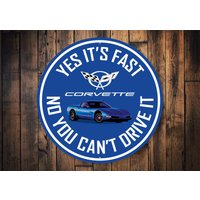 C5 Corvette Kreis Schild, Geschenk, Väter Garage, Chevy Decor, Garage von LiztonSignShop