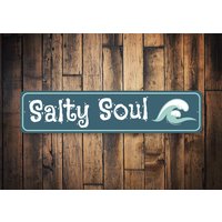 Salty Soul Schild, Dekor, Ocean Soul, Strandhaus Geschenke, Dekor Für Strand, Leben Am Strand Geschenk, Strandgeschenke, Küste von LiztonSignShop