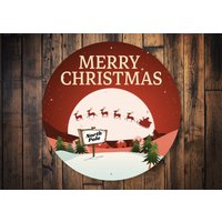 Süßes Weihnachtsschild, Weihnachtsschild Dekor, Deko Für Weihnachten, Geschenk Liebe Weihnachtsmarkt, Schild Santa, Santa von LiztonSignShop