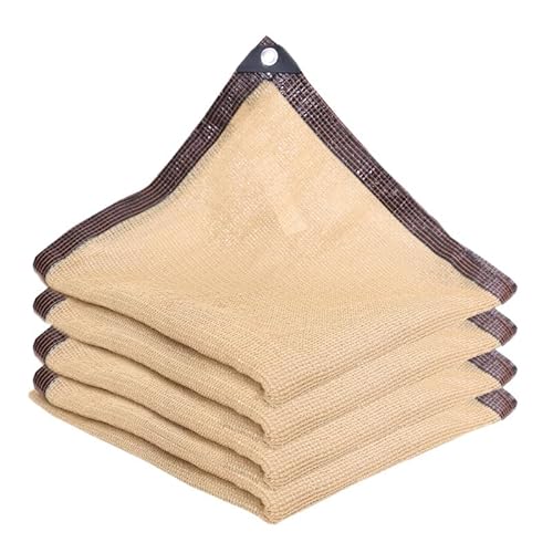 Schattennetz Mit ÖSen, Outdoor Sonnennetz, Beständiges Garden Schattiernetz, Beschattungsnetz Wasser, Für Patio-Carport Im Freien (Beige 4x7m) von LlAMZYOU