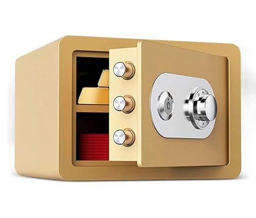 Safes Tresor mit zahlenschloss Mechanischer Deposittresor 25cm feuerfest Schlüssel Schrank Mini Bedside geldkassette Büro Schmuck Kabine Einwurftresor GIFT,C von Lloow