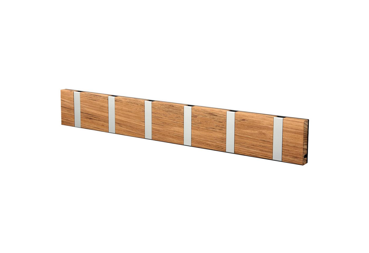 LoCa Garderobe Garderobenleiste Knax 6 Haken klappbar Teak geölt 59,4 cm von LoCa