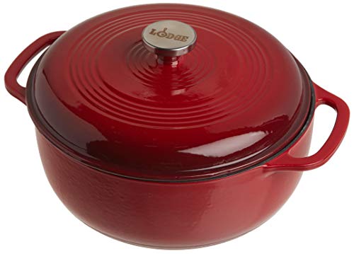 Lodge EC6D43 Dutch Oven aus emailliertem Gusseisen, 6 Quart, Island Spice Red Lodge EC6D43 Dutch Oven aus emailliertem Gusseisen, 6 Quart, Island Spice Red von Lodge