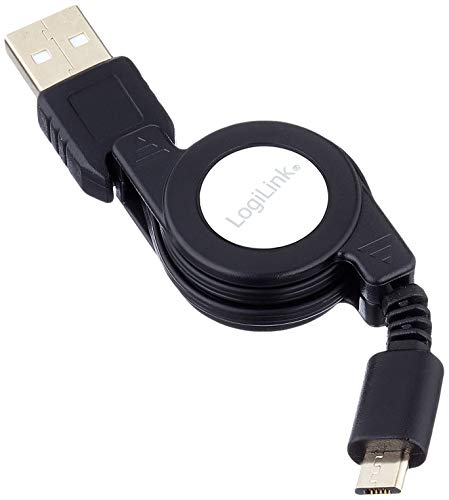LogiLink CU0090 Micro-USB-Verbindungskabel, 0,75 m, Schwarz von Logilink