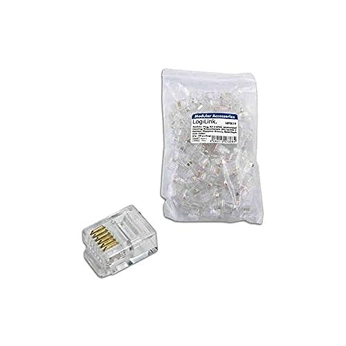 LogiLink Professional MP0019 RJ12 Stecker für Flachbandkabel von Logilink