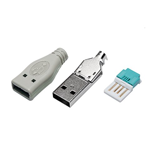 LogiLink USB-Stecker Typ-A Set aus 3 Teilen m. Ummantelung, UP0003 (3 Teilen m. Ummantelung) von Logilink