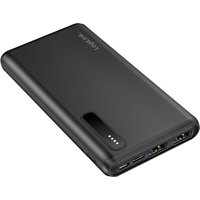 LOGILINK Powerbank PA0311 schwarz, 8000 mAh, 2x USB-A, 2-in-1-Kabel von Logilink