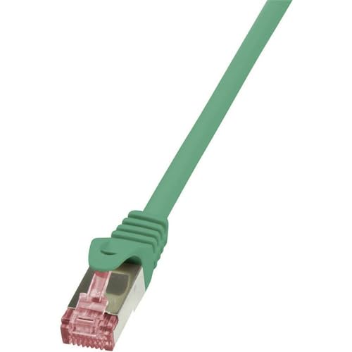 LogiLink CQ2035S RJ45 Netzwerkkabel, Patchkabel CAT 6 S/FTP 1.00m Gruen Flammwidrig, mit Rastnasensc, 3 Stück von Logilink