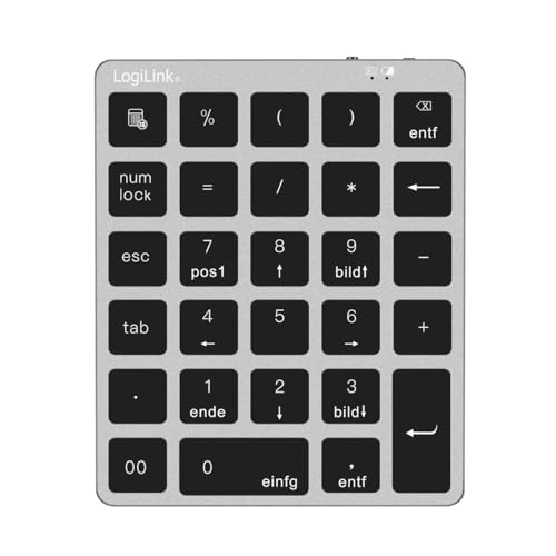 LogiLink ID0212 - Kabelloses 28-Tasten Keypad mit BT 5.0, Scherenmechanik LogiLink ID0212 - Kabelloses 28-Tasten Keypad mit BT 5.0, Scherenmechanik von Logilink