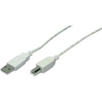 Grau - LogiLink USB-Kabel usb 2.0 usb-a Stecker, usb-b Stecker 1.80 m CU0007 von Grau